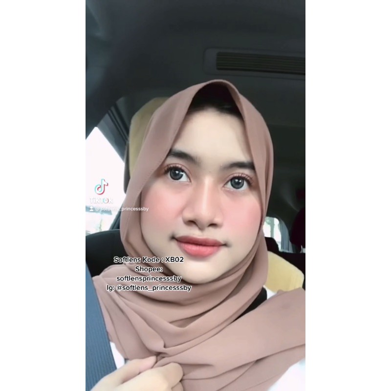 Softlens Hangout Grey 16mm Normal Minus Lensa Kontak Abu Daily Natural Free Case XB02 Softlens Princ