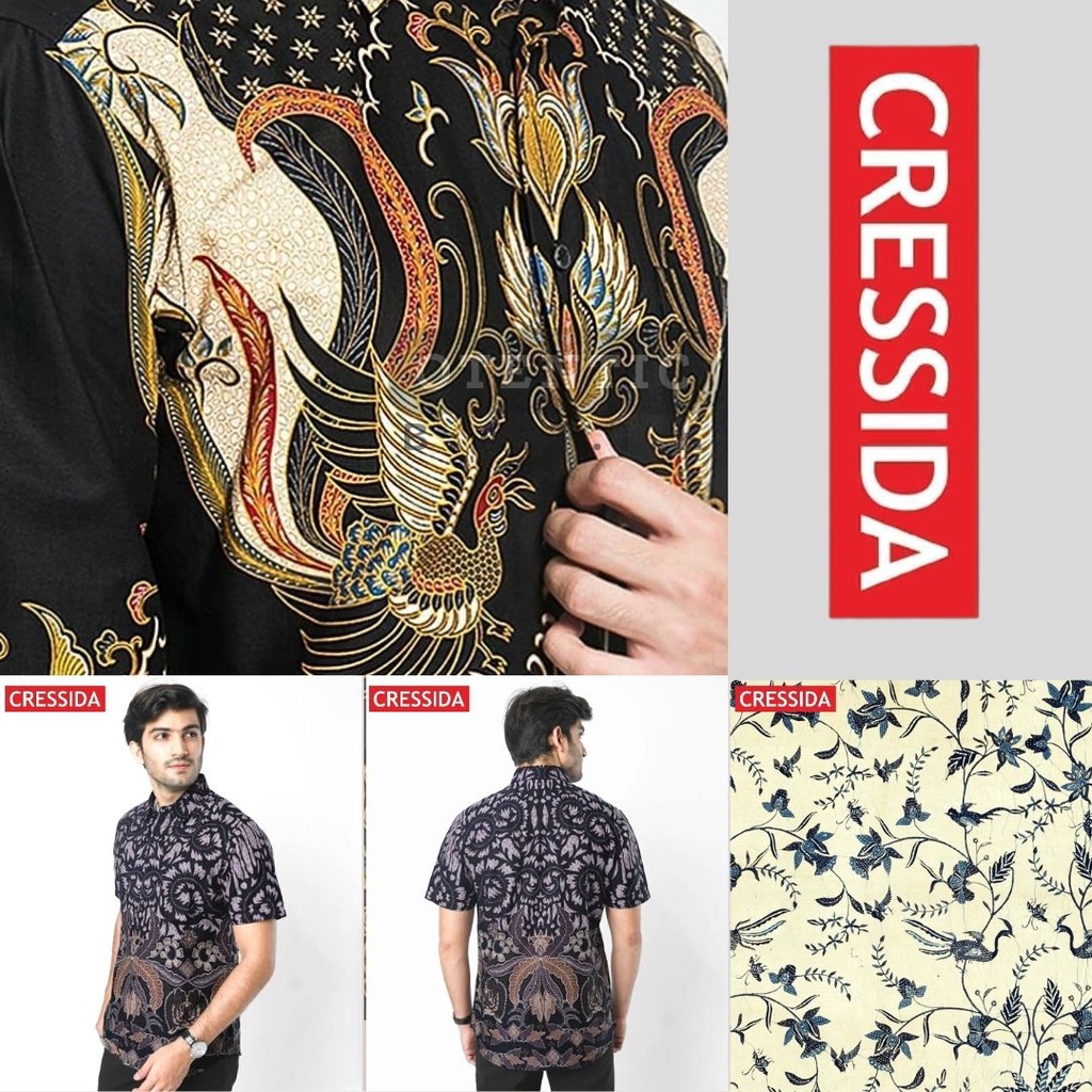KEMEJA BATIK PRIA LENGAN PANJANG / PENDEK SLIMFIT - CRESSIDA