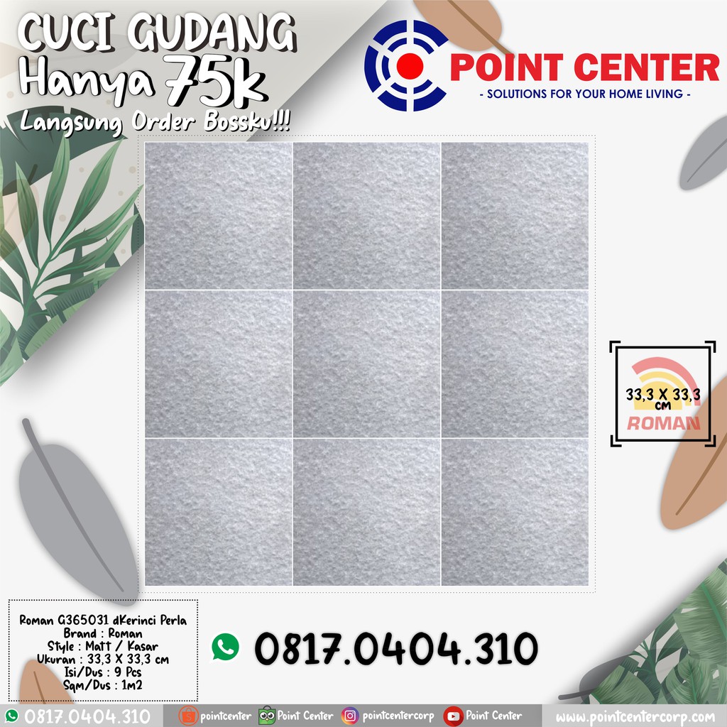 TERMURAH ROMAN KERAMIK 33,3 X 33,3 G365031 DKERINCI PERLA