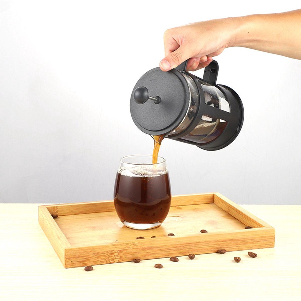 Rebuy French Press Filtration Plunger Alat Pembuat Teh Kaca Borosilicate Tebal