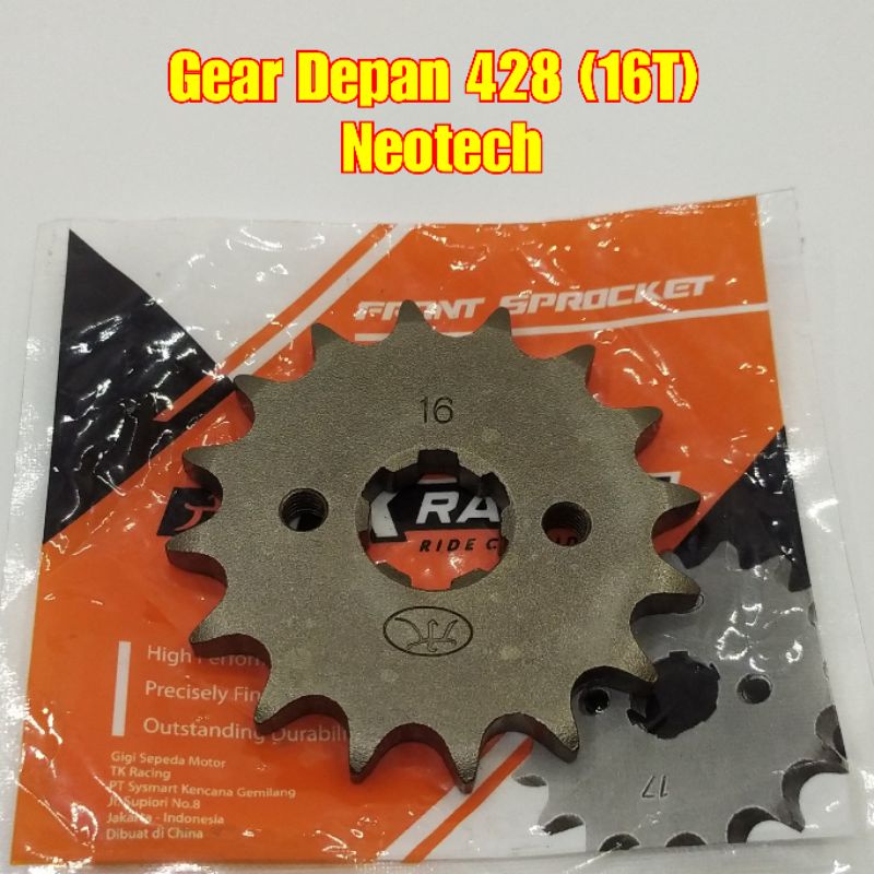 TK Racing Gear Depan 428 Mega Pro Tiger CB150 R CBR 150 Verza GTR 150 Sonic New CRF150 13T 14T 15T 16T-428-16T