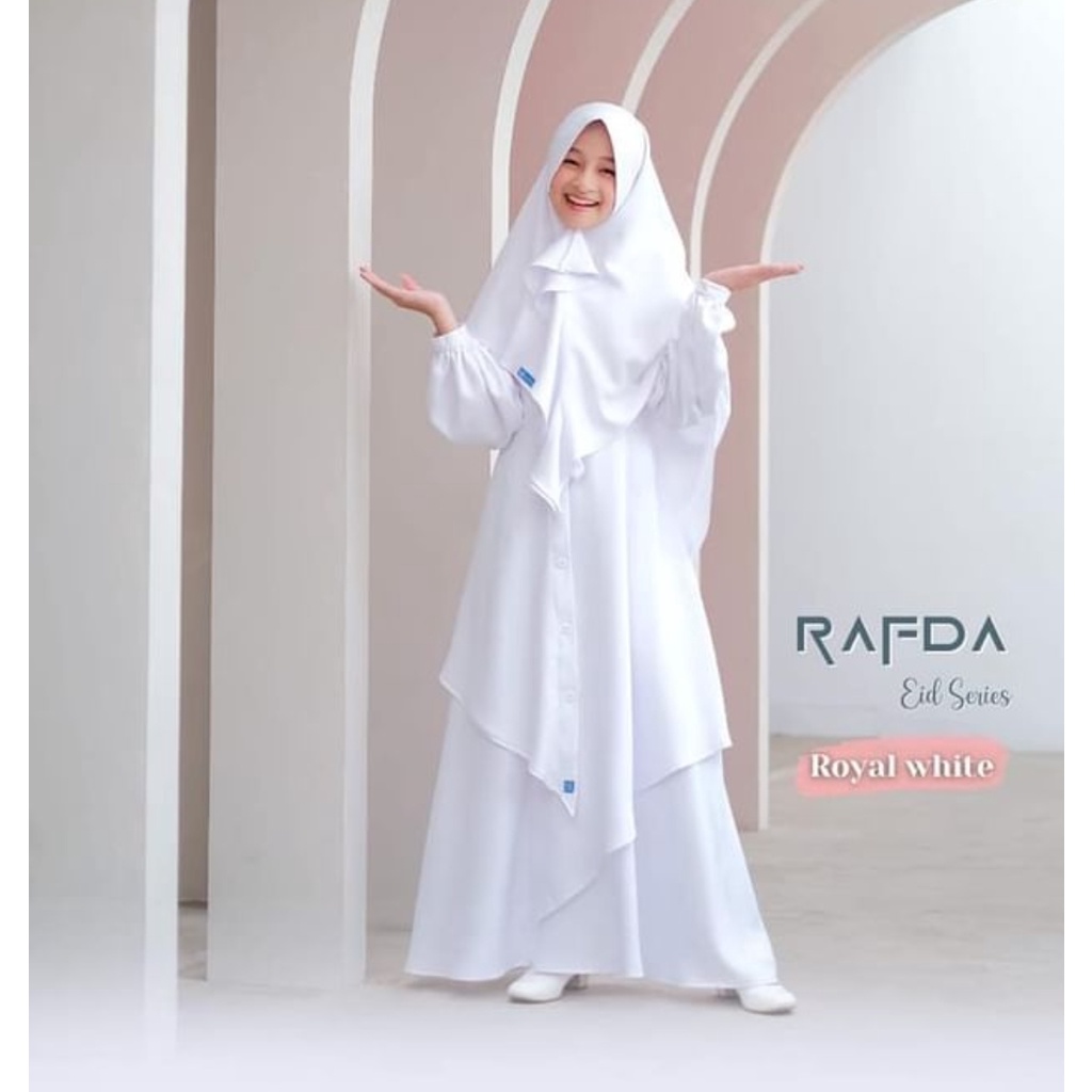 Baju Muslim Anak Perempuan / Gamis Putih Anak 2-14 Tahun/Gamis Syari Putih Anak/Gamis Manasik Haji