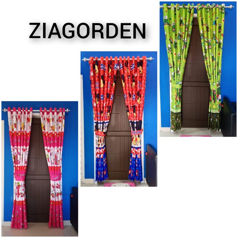 Gorden Korden Hordeng Gorden Jendela Pintu bahan katun termurah