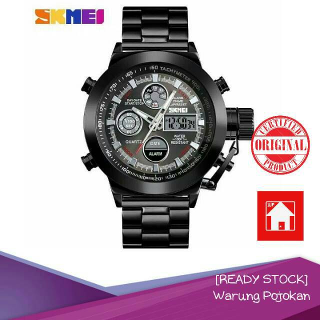 Jam Tangan Pria SKMEI Dual Time Casual Men Stainless Original AD1515