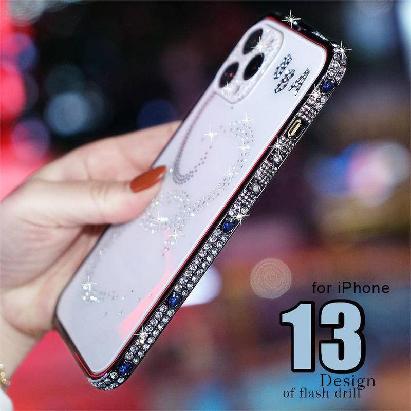 Case frame metal Hias Berlian Imitasi Cover iPhone 13 12 11 Pro MAX X XS MAX XR