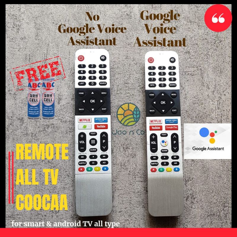 Remote Coocaa / COOCAA Android Smart Tv Original pabrik