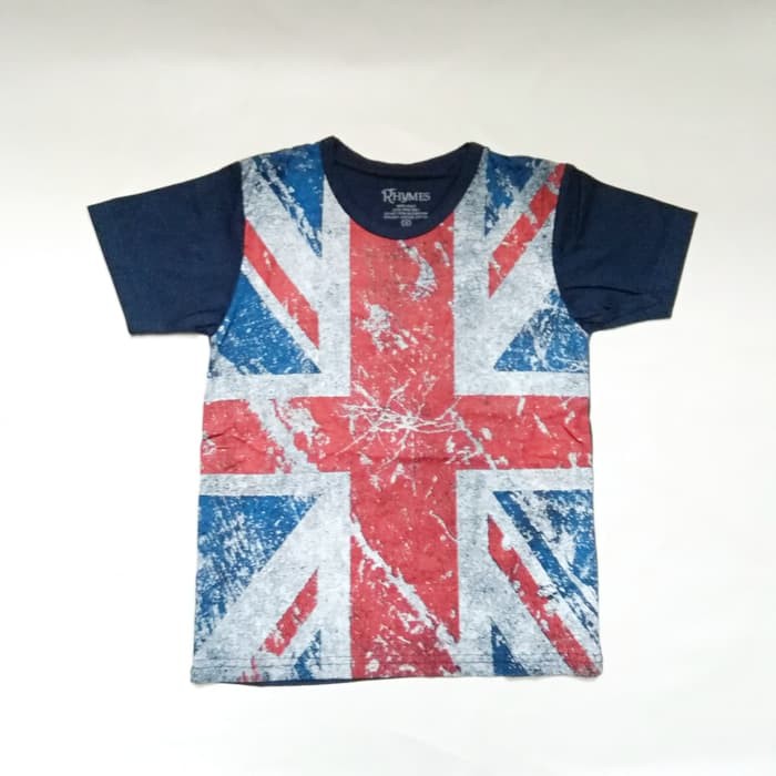 Baju Kaos Anak New England Bendera Import Premium Quality Cowok