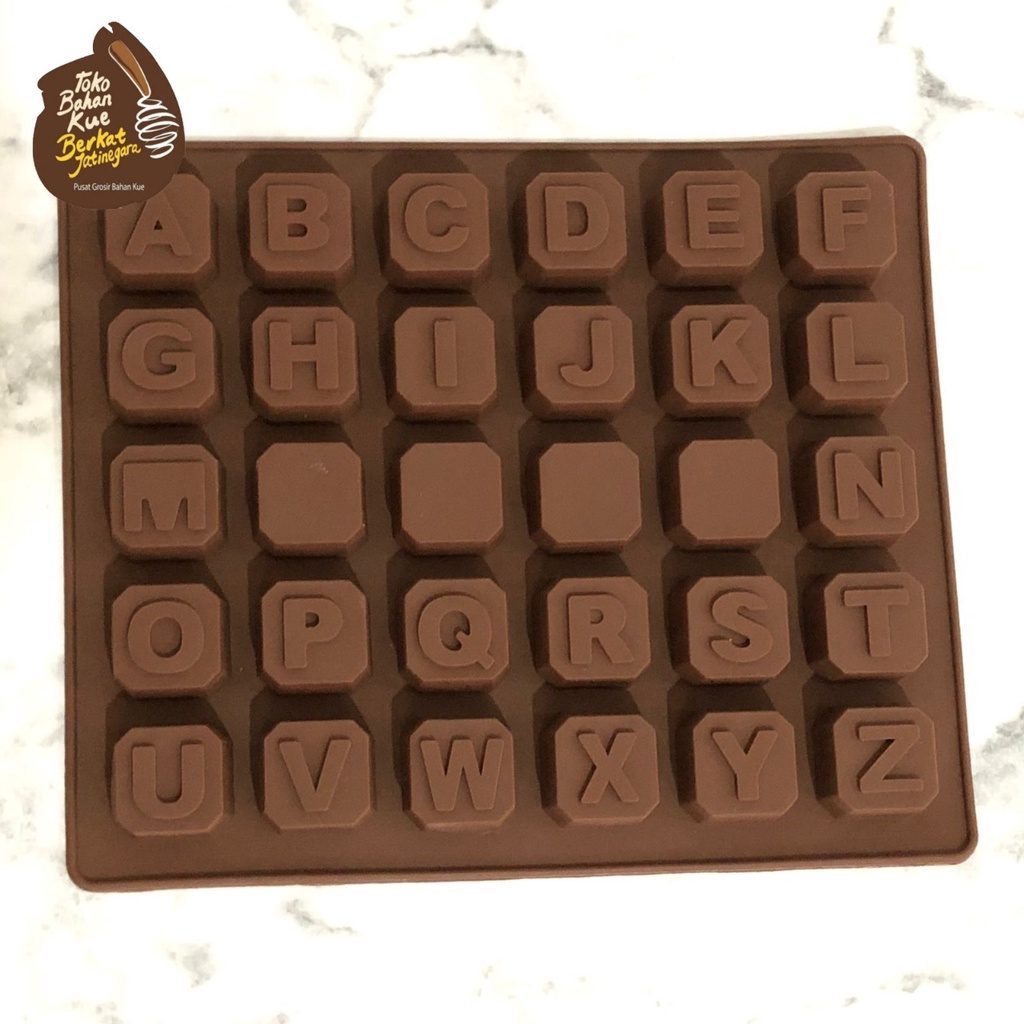 CETAKAN COKLAT SILICONE ALPHABET / HURUF / Jsc163