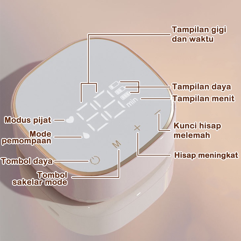 Double Bottle Pompa ASI Elektrik Portable / Breast Pump / Rechargeable Breast Pump 3 Mode 9 Level