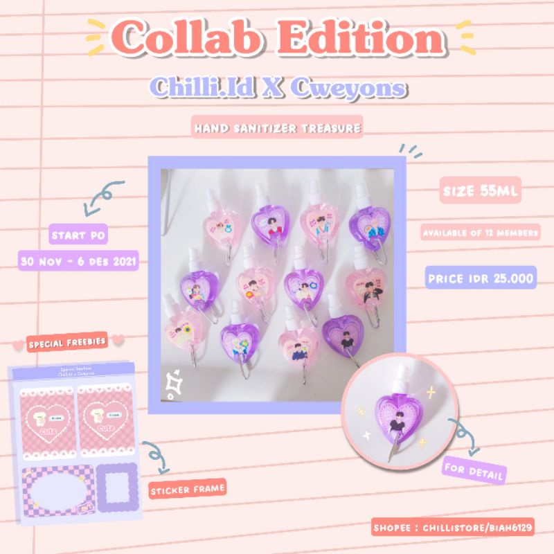 Hand sanitizer Treasures Chilli.id x Cweyons
