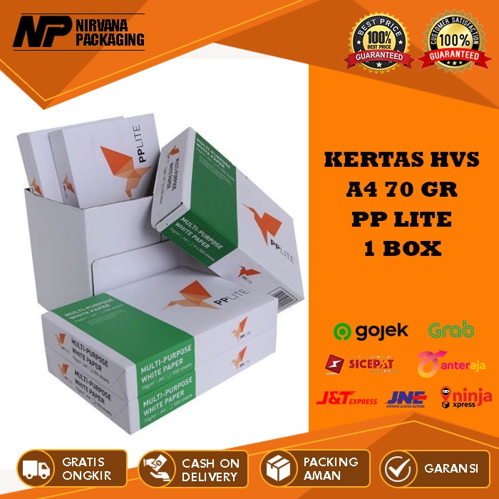 

KERTAS HVS A4 PPLITE PP LITE 75GR 75 GR PRINT FOTOCOPY 1 DUS – 5 RIM [GOJEK/GRAB]