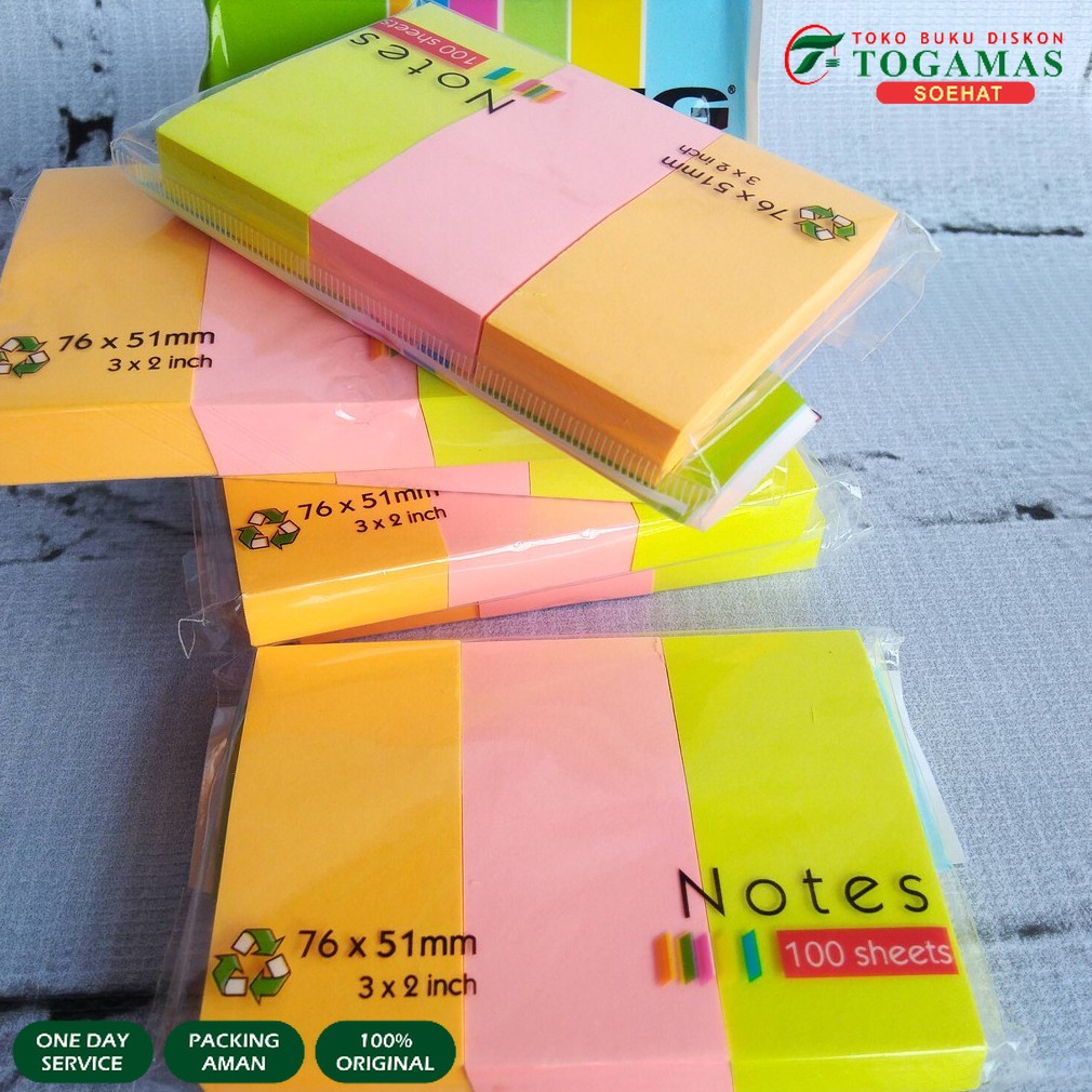 

Pembatas Buku / Sticky Note Memo Stick Kertas Tiga Warna Murah