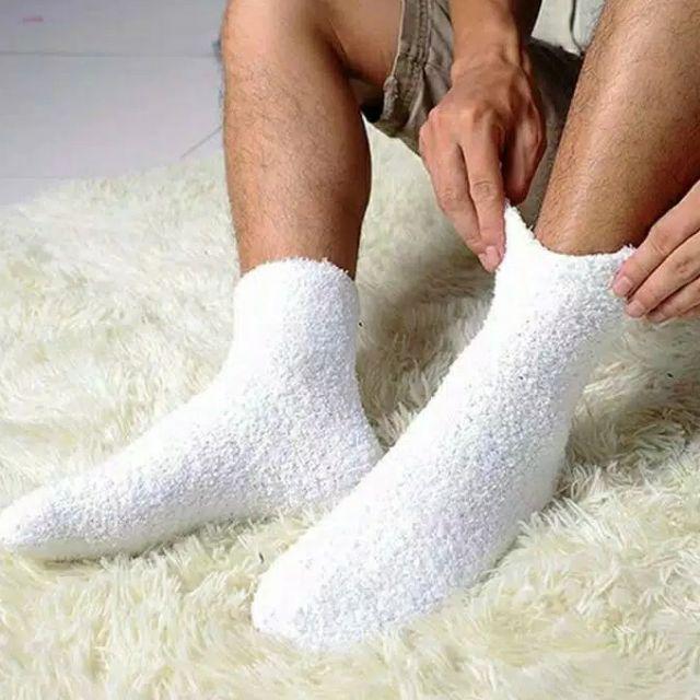 Kaos Kaki Tebal Anti Dingin Sangat Lembut Empuk dan Nyaman Bahan Berkualitas kaos kakicp-Abu