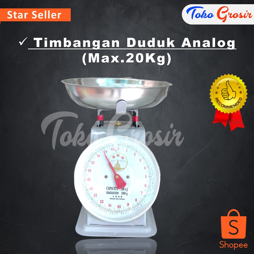 TIMBANGAN DUDUK ANALOG / TIMBANGAN DUDUK LAUNDRY /TIMBANGAN DUDUK KAPASITAS 20 KG