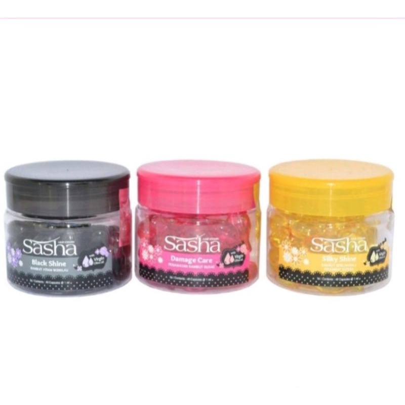 SASHA VITAMIN RAMBUT JAR ISI 40 - VITAMIN RAMBUT SASHA ORIGINAL 100%