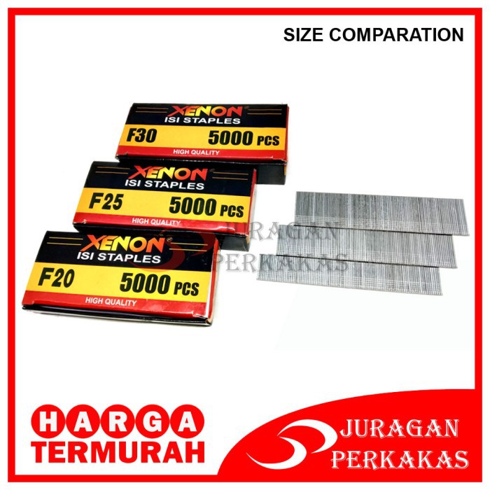 

XENON F25 ISI STAPLES MESIN PAKU TEMBAK REFILL AIR NAILER STAPLER GUN