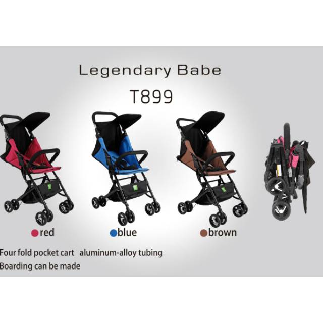 BABY STROLLER LEGENDARY BABY SPACEBABY T899 bisa dilipat dan cabin size
