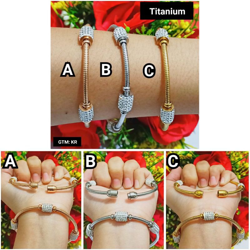 GELANG TITANIUM LAPIS MAS