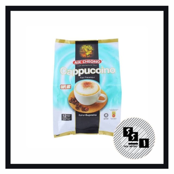 

Aik Cheong Cappuccino / white coffee instant/ 4in1 coffee 300grm