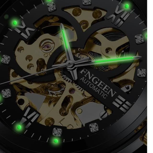 【Dijamin 100% Original】Jam Tangan Pria FNGEEN 6018 Mechanical Automatic Luxury Business Original Tah