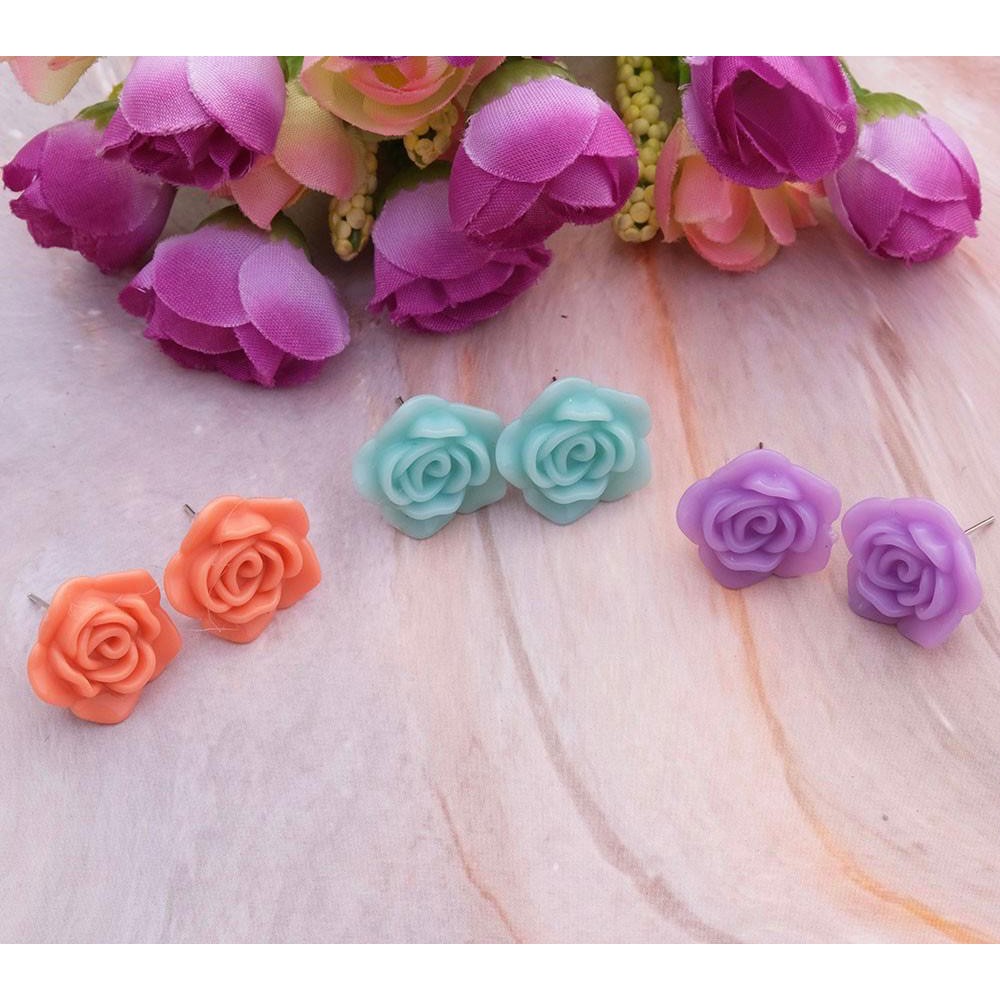 Senada Victory Anting Tusuk Bunga Warna Pastel Korea Giwang SV000033