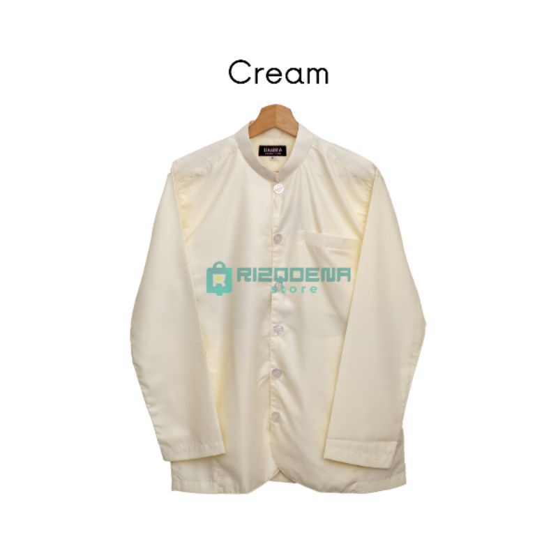 Baju koko habaib koko haibah baju koko ammu model ammu-Cream