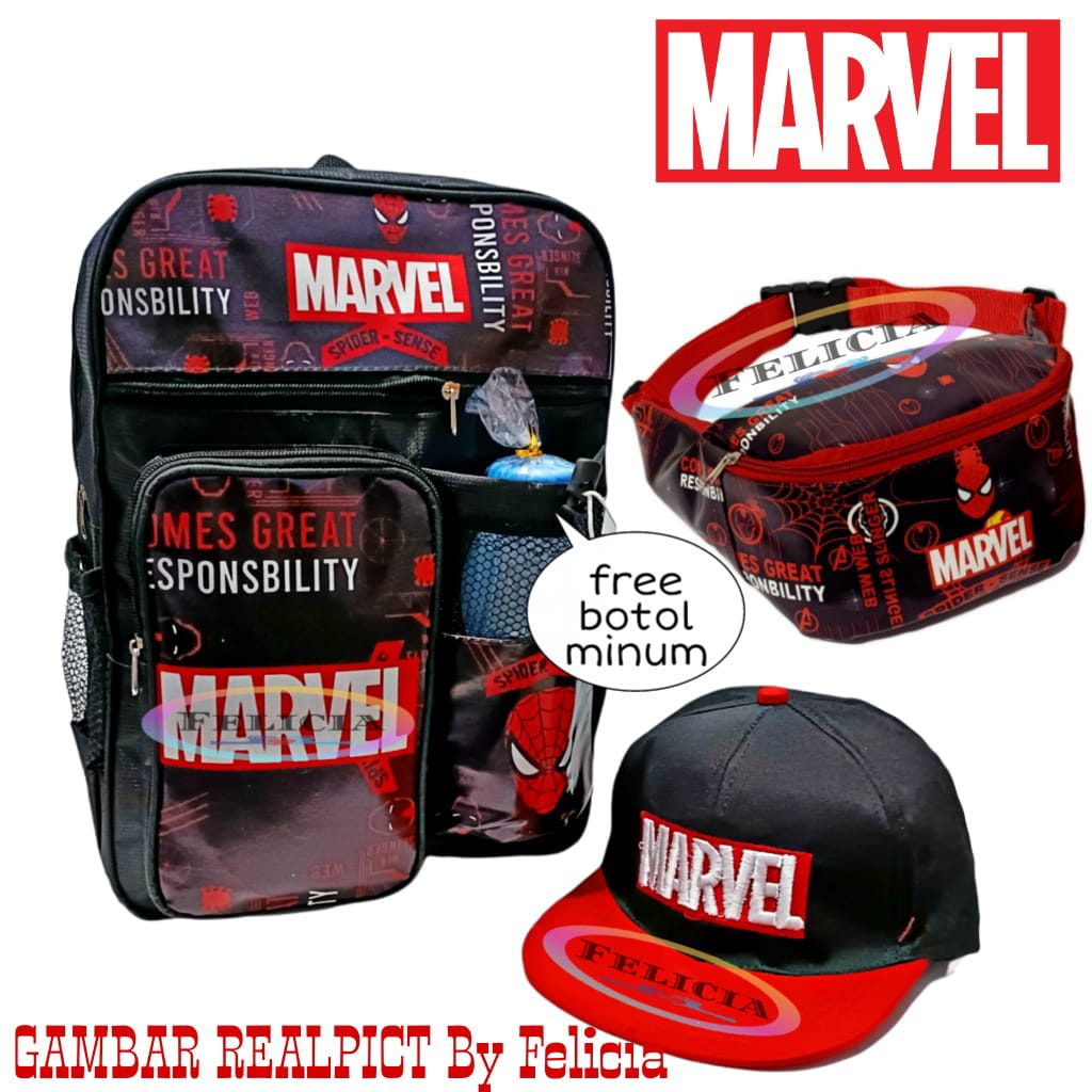 Ransel Anak Marvel Spiderman Paket Produk Baru