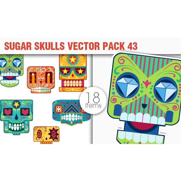 Designious - Sugar Skulls Vector Pack - Coreldraw