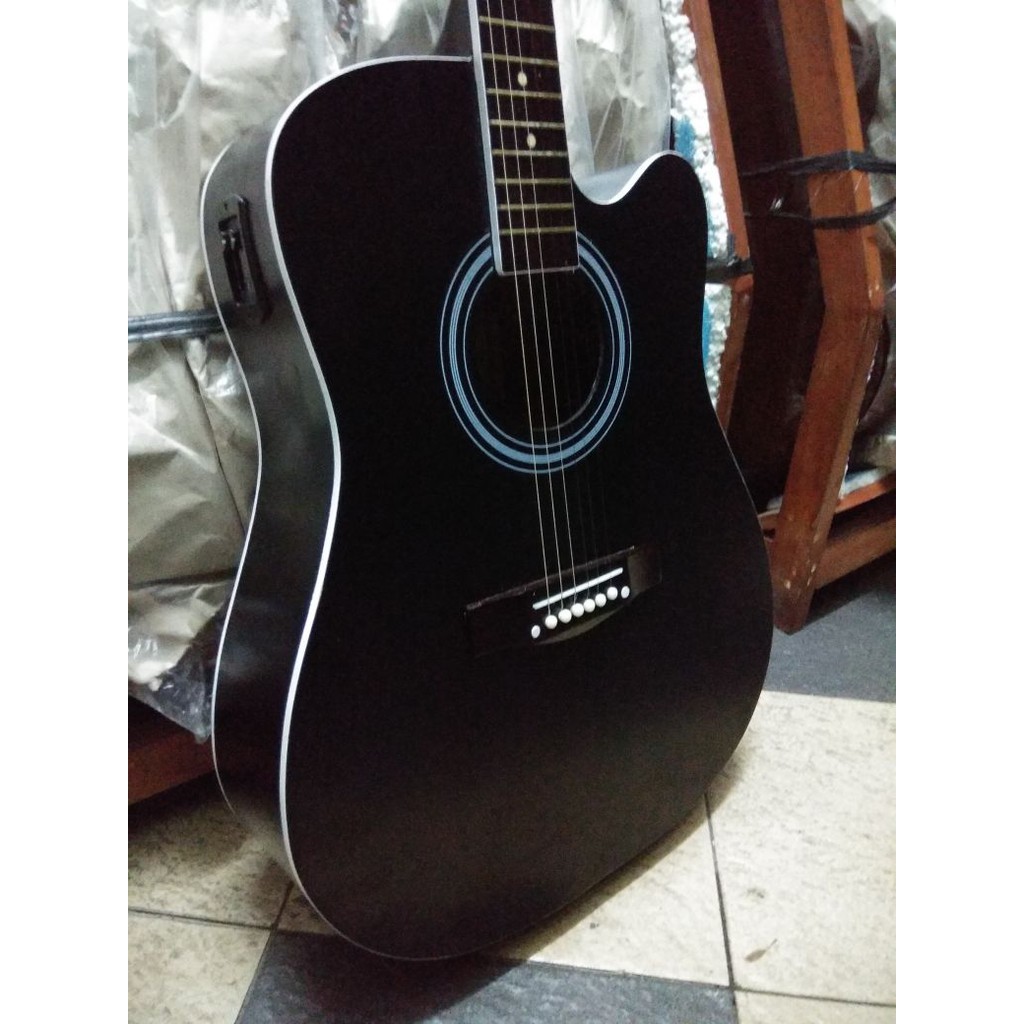 Gitar Akustik Elektrik Merk Ibanez Warna Hitam Doff Equalizer Eq Pasif Sunkay Listrik Jakarta Murah