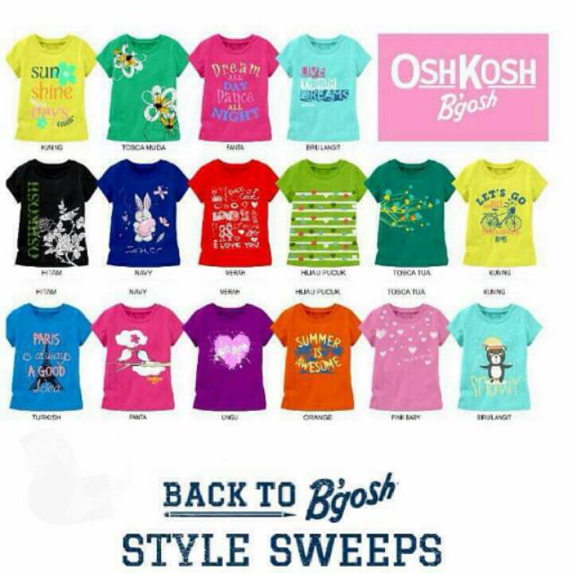 Kaos oshkosh anak cewek