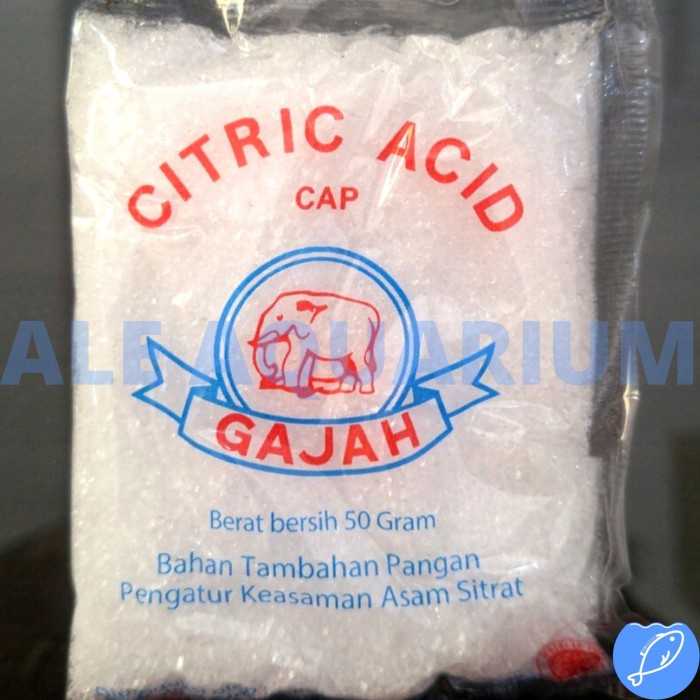 

Citric Acid Cap Gajah Asam Citrun Sitrun Zuur Pemutih Pembersih 50 Gr