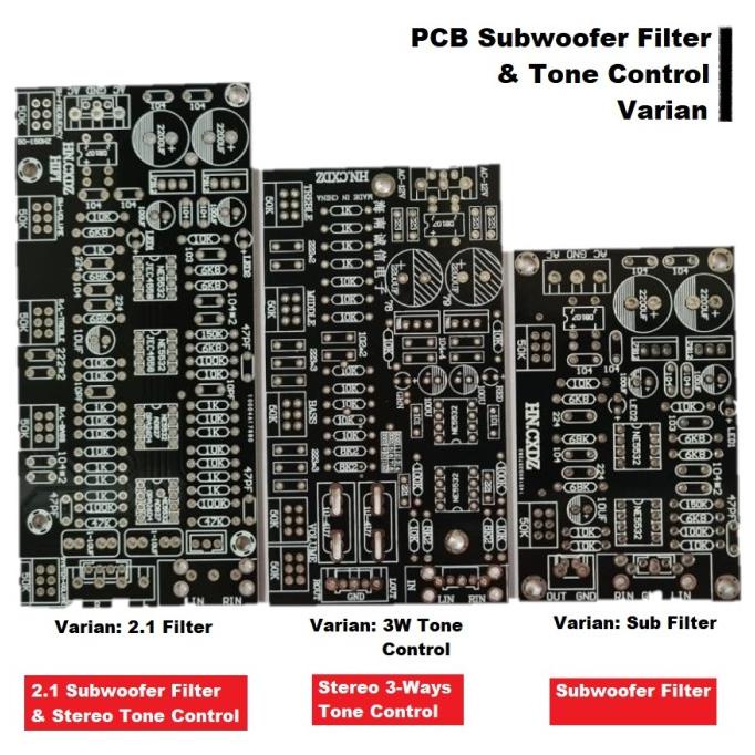PCB DIY HIFI Audio Stereo Filter 2.1/Subwoofer/Tone Control IC NE5532 miror1m Berkualitas