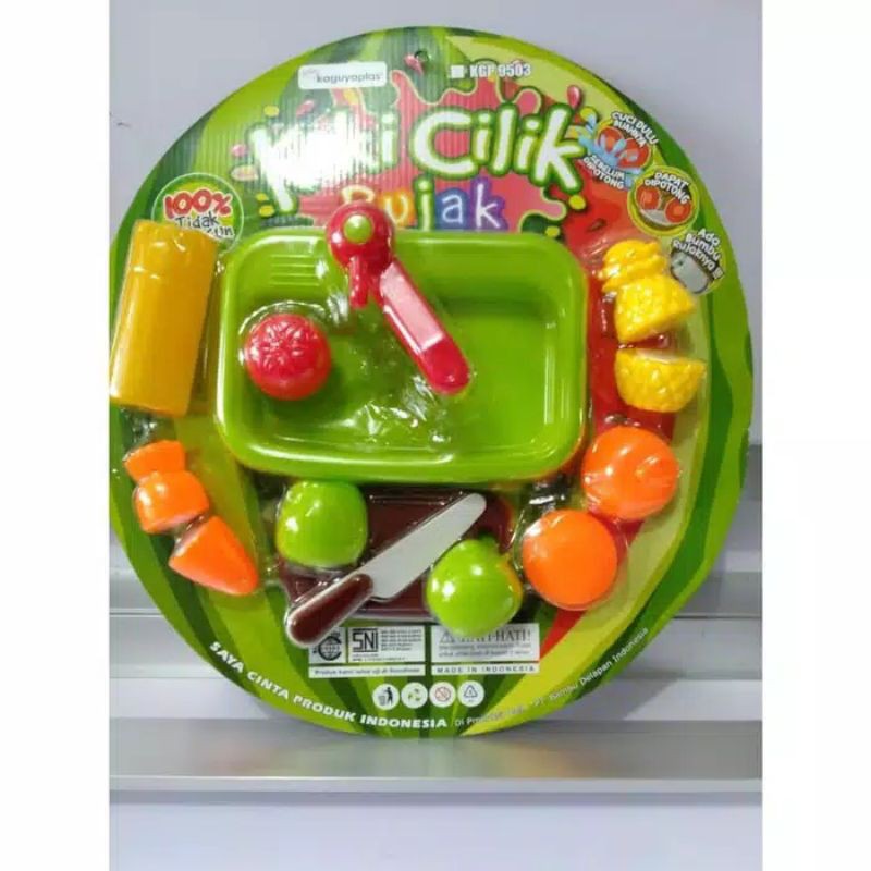 Mainan buah potong/koki cilik rujak