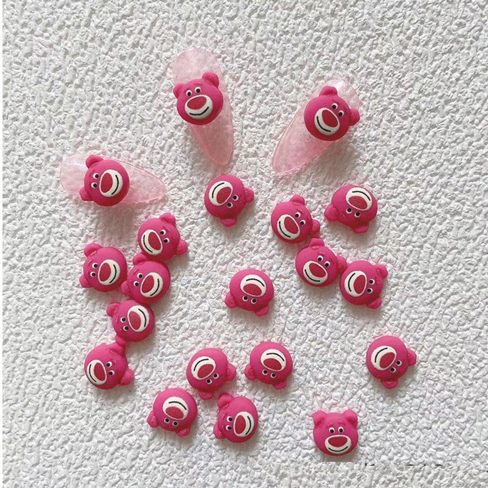 Needway   3D Pesona Kuku DIY Fashion Tahun Baru Resin Lena Belle Bear Manicure Aksesoris