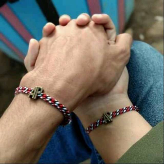 gelang couple inisial murah gelang pasangan /gelang perusik