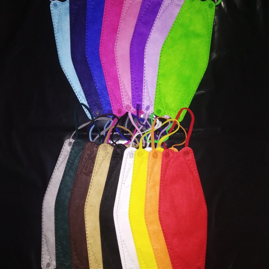 MASKER KF94 RAINBOW MASKER MODEL KOREA KF 94 WARNA WARNI 4PLY CAREION