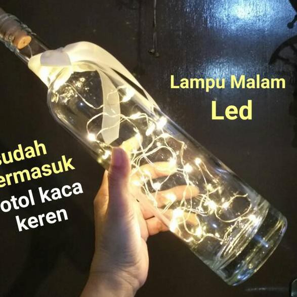 ick?>826   Lampu malam / Lampu hias LED dalam botol kaca keren