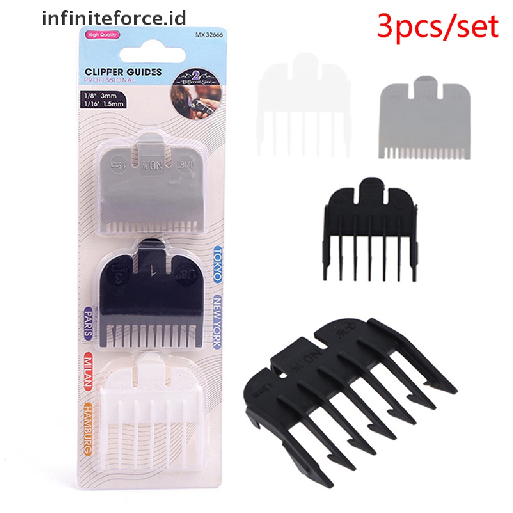 Infiniteforce.id 3Pcs / set Sisir Panduan Alat Cukur Rambut Universal