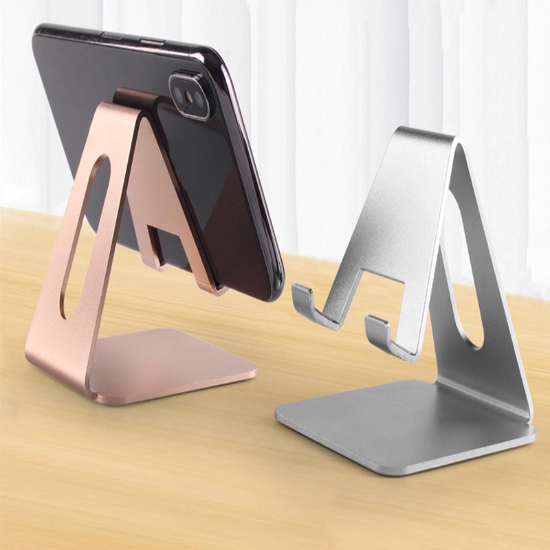 Desktop Phone Stand Aluminium Alloy Stand Tablet Phone Stand Portable Desktop Universal Kompatibel Dengan iPhone Dan Ponsel Android