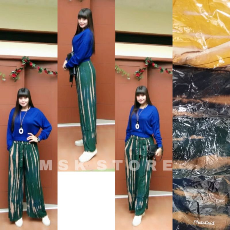 celana kulot tie dye jumbo panjang kekinian terbaru / celana kulot tie dye jumbo bali / celana haria