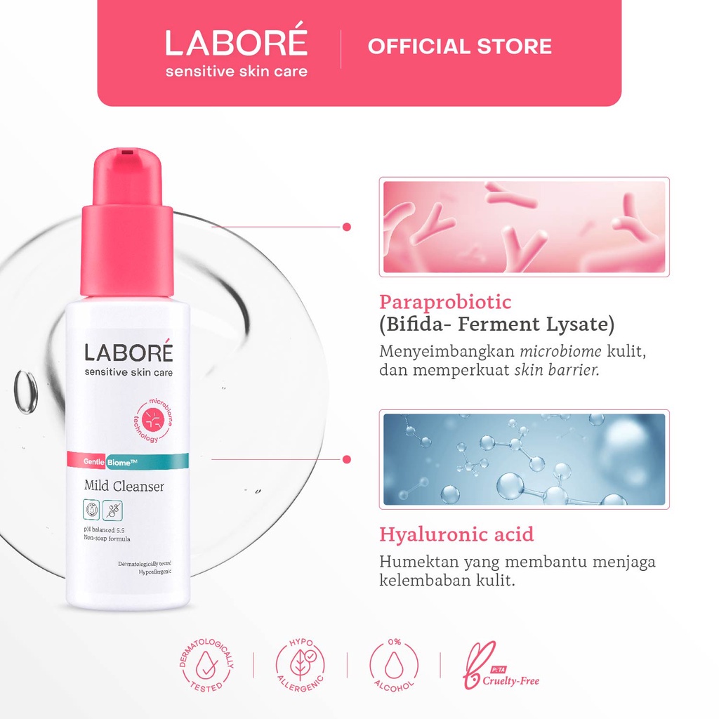 LABORE Sensitive Skin Care BiomeRepair Series - Cream Cleanser Toner Sunscreen