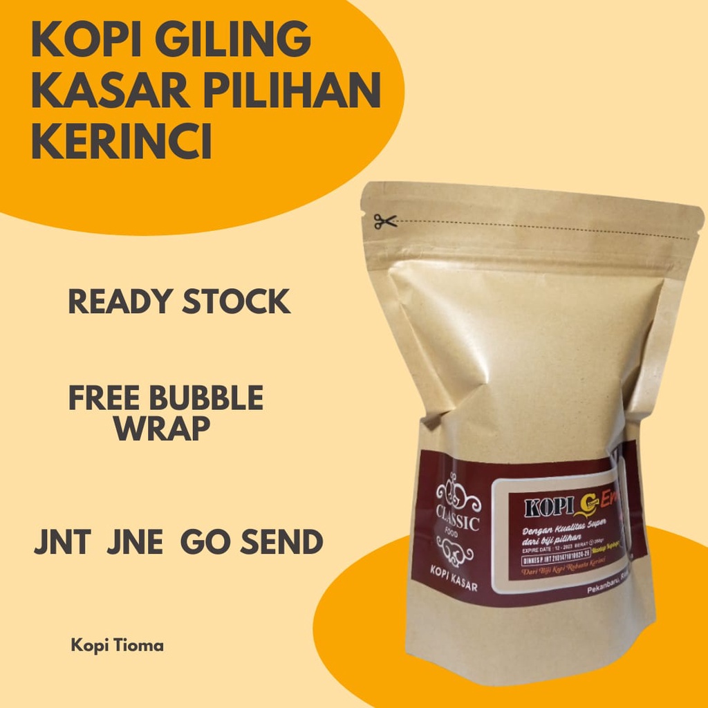 

KOPI BUBUK / KOPI KASAR / KOPI BUBUK KASAR MURNI ROBUSTA KERINCI 250GRAM