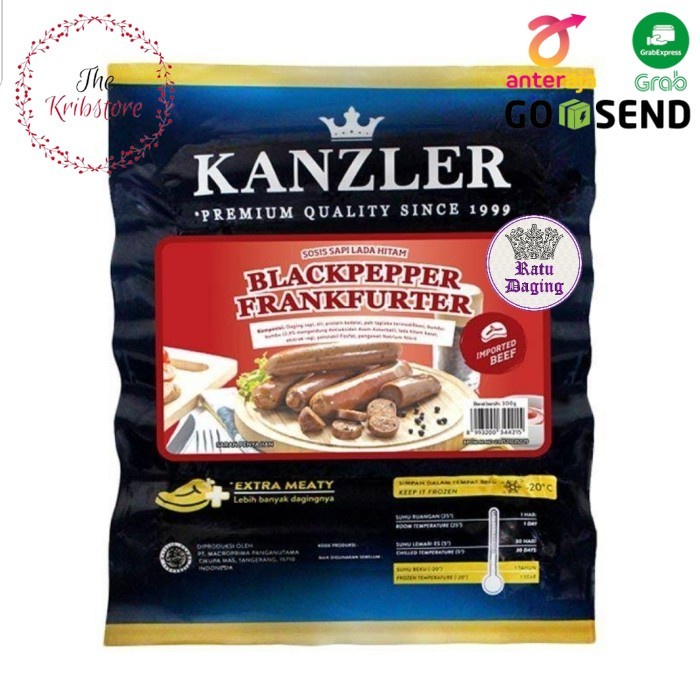 

KANZLER Sosis Blackpaper Frankfurter Sausage Black Paper 300 gr