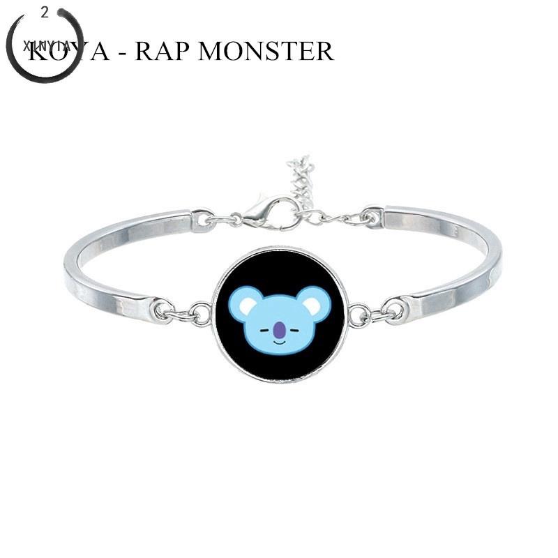 K POP BTS BT21 Bangtan Boys Metal Bangle Bracelet Fashion 