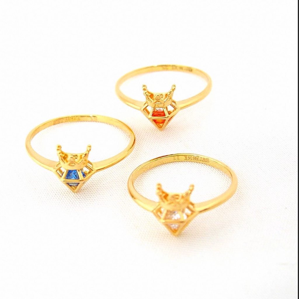 Cincin birthstone terbaru anak dan dewasa emas asli kadar 700 70 16k crown mahkota permata bulan lahir sapphire diamond emerald rosegold gold 1 satu gram gr g nomor no 10 11 12 13 14 15 16 17 18 19