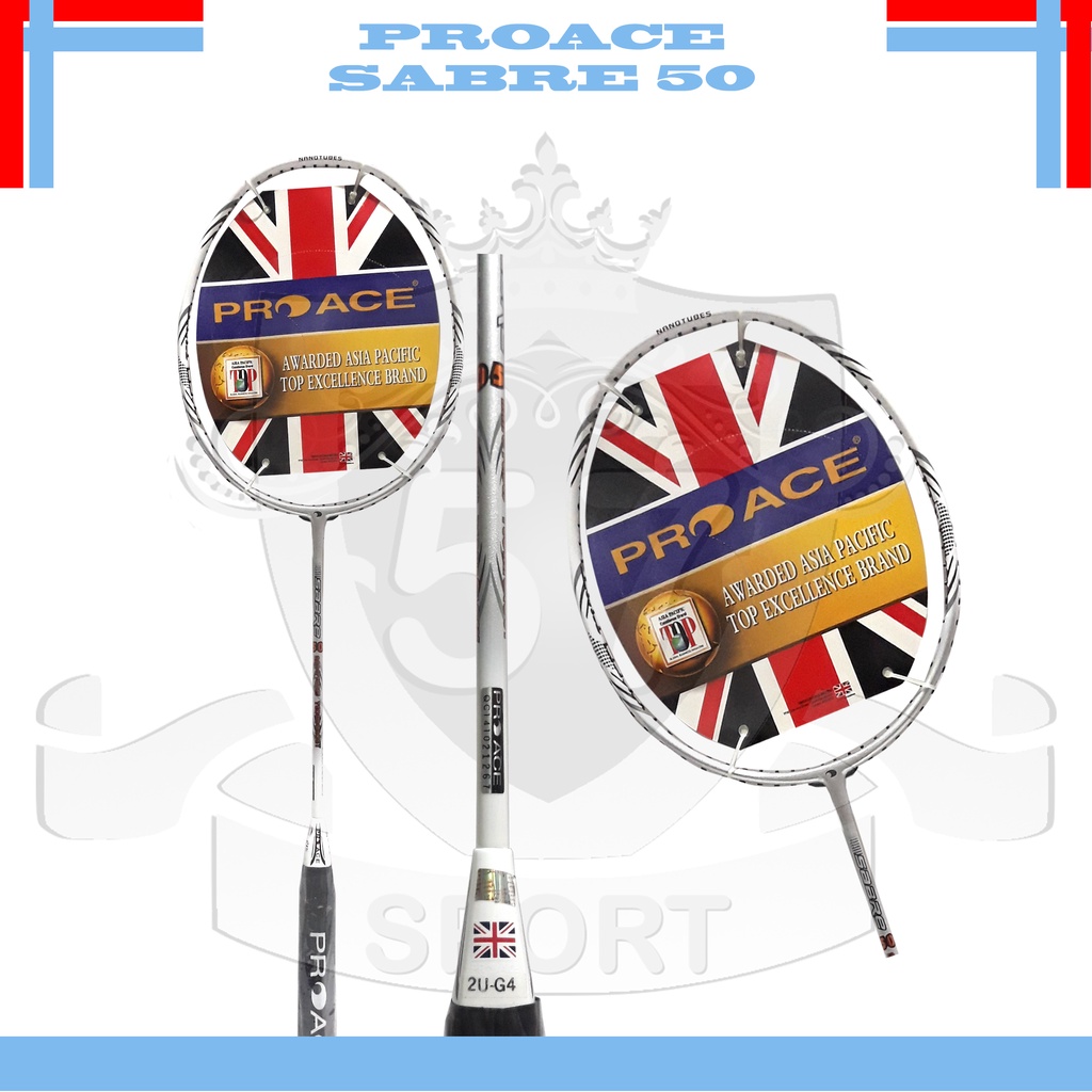 Raket Badminton Pro Ace Sabre 50 Bonus Komplit Original