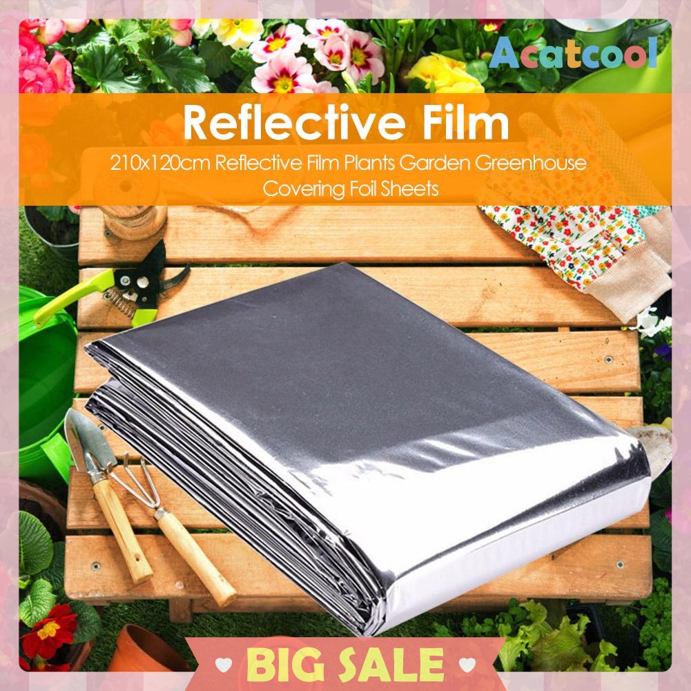 210x120cm Reflective Film Plants Garden Greenhouse Covering Foil Sheets