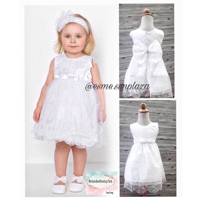 DRESS PUTIH MURAH KUALITAS PREMIUM TILE ANAK 0-5 TAHUN COCOK UNTUK PESTA ULANG TAHUN / AQIQAH / AKIKAH , BAPTIS / BABTIS (DRESS TIDAK TERMASUK BANDANA