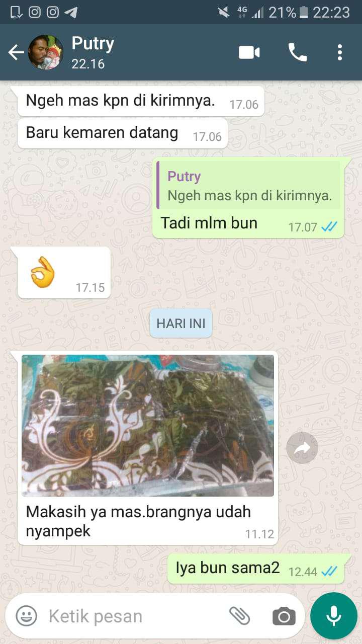 Couple Batik Pekalongan Kemeja Batik Dan Gamis Batik