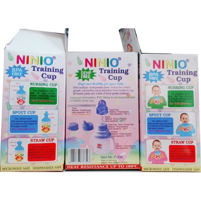 Botol Minum Bayi Training Cup 3in1 Ninio F-338